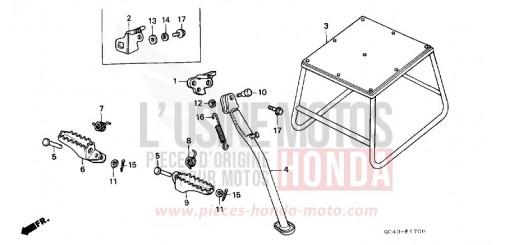 BEQUILLE/MARCHE CR80R2F de 1985